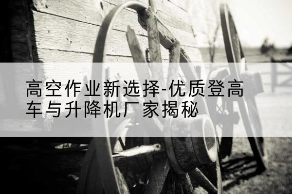 奎屯登高车厂家-高空作业新选择-优质登高车与升降机厂家揭秘