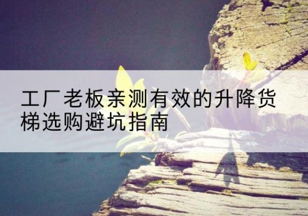 奎屯升降货梯怎么选-工厂老板亲测有效的升降货梯选购避坑指南